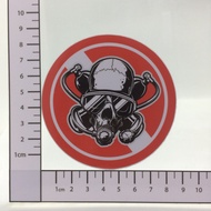 A38 Scuba Diver Skull Sticker