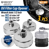 DIY Online4u - 3PCS SRUNV STAINLESS STEEL OIL FILTER OPENER WRENCH CAP FOR Model 901 64-65mm 902 66-