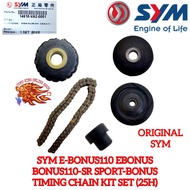 ORIGINAL SYM E-BONUS 110/EBONUS/BONUS110-SR/SPORT BONUS/BONUS SPORT110/25H RANTAI KECIL TIMING CHAIN ROLLER KIT SET:90L