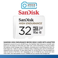 SANDISK HIGH ENDURANCE MICRO SDHC CARD WITH ADAPTER