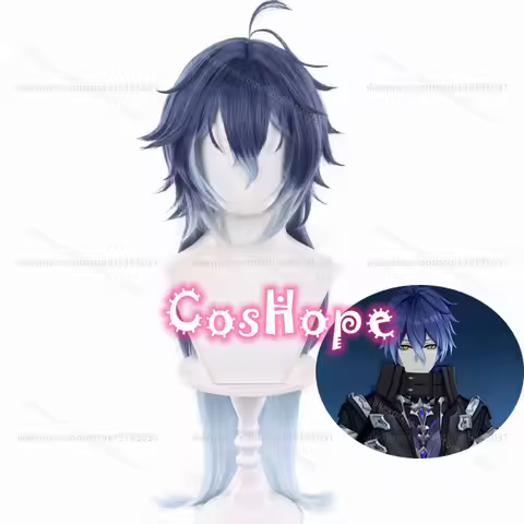 Kyryll Chudomirovich Flins Cosplay Wig 85cm Blue Gradient Wig Heat Resistant Synthetic Wigs for Hall