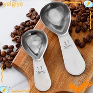 YELGIYE Coffee Bean Measuring Spoons, 15/30ml Stainless Steel Coffee Scoops, Durable 1 Tbsp or 2 Tbs