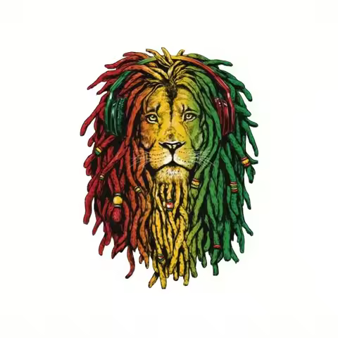 JT209# Reggae Lion Creative Vinyl Waterproof Decal Stickers For Cars, Laptops, Wall Windows, Bumper