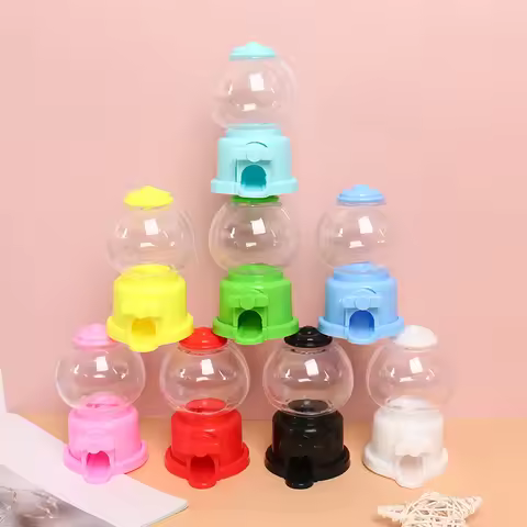 1pc Cute Sweet Mini Candy Machine Kids Bubble Gift Children Bank Toys Dispenser Gumball Coin Saving