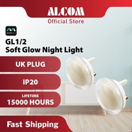 MASTERPLUG Soft Glow Night Light GL1/2 with Warm Yellow Colour, Low Energy & Long Life Span