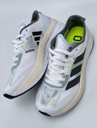 adidas Adizero Boston 11 透氣低幫跑步鞋 男女款 白黑