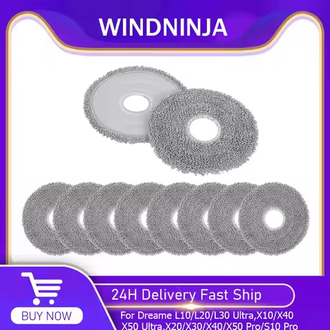 Mop Cloth For JONR P20 PRO For Dreame L10/L20/L30 Ultra,X40/X50 Ultra,X30/X40/X50 Pro/S10 Pro For Xi