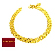 ☀️916 Solid Gold Bracelet Gelang Tangan Pasir Padu Emas 916