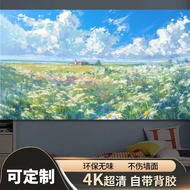 [48H Shipping] Wallpaper Pattern Self-Adhesive Poster Beautiful Two-Dimensional New Stickers Dormito