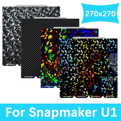 Double Sided Smooth PEO PET PEY Sheet For Snapmaker U1 Build Plate 270x270mm Textured PEI Spring Ste