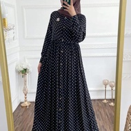 Gamis polka hitam