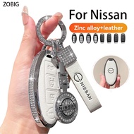 ZOBIG for Nissan key fob cover with Diamond Bling Keychain Car Accessories Key Shell Full Protection