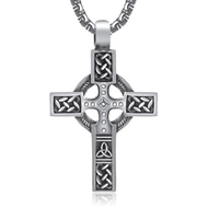 316L Stainless Steel Necklace Jesus Crucifix Cross Necklace For Men Celtic Orthodox Cross Necklace V
