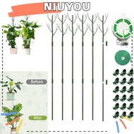 NIUYOU Plant Support Stakes, Plants Support Detachable Plant Support Pile Stand,  43.3" Plastic Plant Climbing Frame Outdoor Indoor