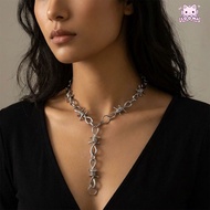 SOONA Grunge Choker Necklace, Vintage Silver Color Barbed Wire Choker, Gothic Outfit Metal Chain Pun