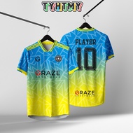 【Free Cusatom name】New Design Futsal jersey custom name baju Football jersey lelaki outdoor sport BO