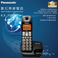 Panasonic國際牌DECT數位式無線電話 KX-TGE110TWB ∥1.8吋背光螢幕∥大螢幕大字鍵∥助聽功能