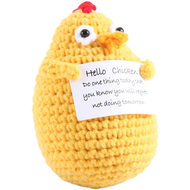 wsustore--Funny Positive Gifts Mini Knitted Doll with Positive Card Cute Positive Gifts for Adult Ki