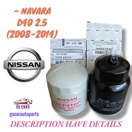Nissan navara d40 2.5 2008-2014 engine oil filter 15208-eb70d diesel fuel filter 16403-7f40a