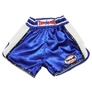 THAISMAI - WSN-003  BOXING SHORTS SATIN BLUE / WHITE MESH STRIP