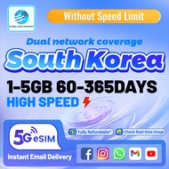 South Korea eSIM 🇰🇷 60-365 Days 1-5GB Data | Instant 24h Email Delivery | 5G High Speed Data Card ⚡