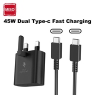 45w Type-c- to USB-C Fast Charger USB C Plug and Cable for S23S21S22S23+ 充电器 充電頭