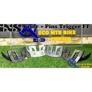 IXS Spare Parts Helmets Visor + Pins Trigger FF