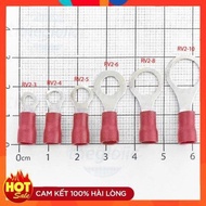 [5 Pieces]- RV2-8 Round Cos Head 27A Wire Size 16-14AWG Red M8 Screw