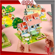 OSM - 6354 3D 3D Educational Toys for Children DIY Puzzle Paper House/ Educational Toy/ 3D Paper Hou