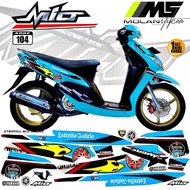 Decal Sticker Striping Variasi Mio Sporty Movistar Yamaha Moto Gp /Mio Smile Mio Karbu Mio Lama Mio