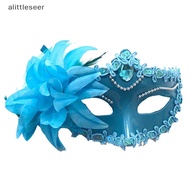 EE  Sexy Diamond Venetian Mask Venice Feather Flower Wedding Carnival Party Performance Purple Costume Sex Lady Mask Masquerade n