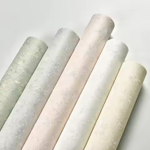 53cm*9m 3D Frosted Solid Color Self-adhesive Wallpaper Living Room Background Wall Wallpapers Waterp