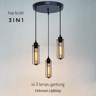 3-in-1 Hanging Lamp + EDISON Bulb T8 LED CAFE Minimalist