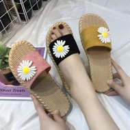 MATAHARI Ethnic Suede Floral Sandals for Women | Sunflowers | Flowers Sandal Women Flat Sandal