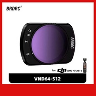 BRDRC VND Filters Kit for DJI Osmo Pocket 3 Adjustable Magnetic
