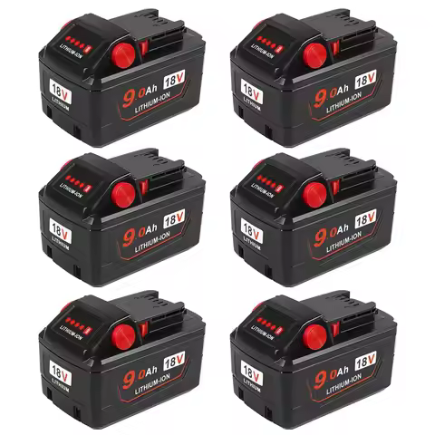 6Packs 9.0 Ah Replacement for Milwaukee M - 18 Battery, Customized