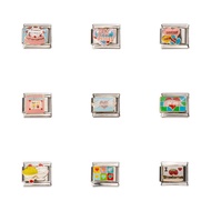 FMTTM Italian Charm Links Beads Stainless Steel Bracelet Jewelry(FA101-FA109)