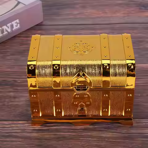 KYCOR-Pirate Treasure Chest Decorative Treasure Chest Keepsake Jewelry Box Plastic Treasure Boxes Pa