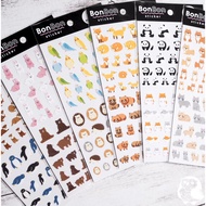 Mind Wave Japan BonBon Sticker|Otter, Penguin, Rabbit, Bear, Bird, Hedgehog, Fox, Raccoon, Panda, Ha