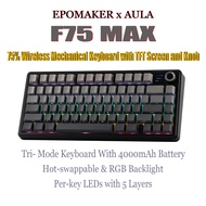 EPOMAKER X AULA F75 MAX Compact 75% ANSI Layout Wired/Bluetooth/2.4GHz Wireless Mechanical Keyboard 