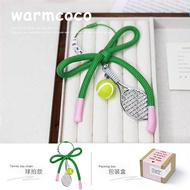 Warmcoco Original Tennis Racket Keychain Bag Charm Competition Souvenir Prize Gift Customizable Leat