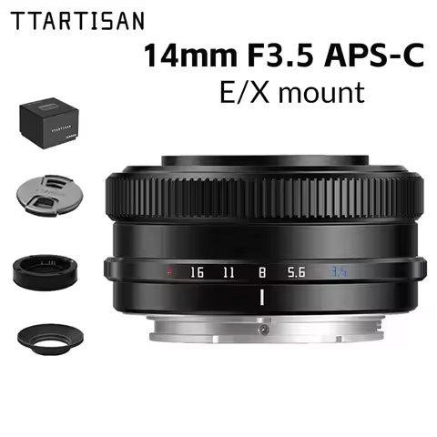 TTArtisan AF 14mm F3.5 APS-C Frame Prime Camera Lens for Sony E A6400 A6500 A6700 ZVE10 Humanities P