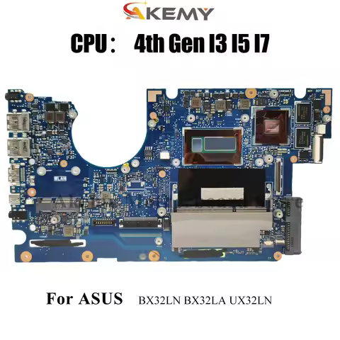 UX32LN Laptop Motherboard For ASUS ZenBook UX32LN UX32L BX32LA BX32LN Notebook Mainboard W/ I3 I5 I7
