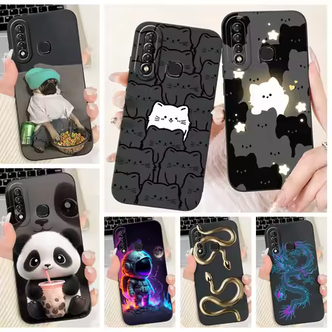 For Infinix Smart 3 Plus Case X627 Cute Cat Panda Astronaut Liquid Soft Silicone Phone Cases For Inf