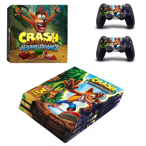 Crash Bandicoot PS4 Pro Skin Sticker Decal Cover Protector For Console and Controller PS4 Pro Skins