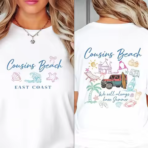 Cousins Beach Shirt TSITP Tv ShowThe Summer Turned Pretty 2 Sides T-Shirt Team Conrad Belly Jeremiah