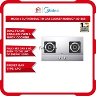 Midea 2 Burner Built-In Gas Cooker Hob MGH-8216SS (Stainless Steel)
