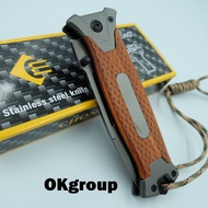 OKgroup CM008-Red Folding knife 5CR13Mov มีดพับพกพา มีดพกเดินป่า มีดสวยงาม มีดพกสวยๆ มีดแคมป์ปิ้ง มี