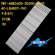 Suitable for TCL B48A380 LE48M90A LE48D8600 Light Bar TMT _ 48B2600 _ 3030C _ 8S1P