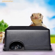 JEROMY Reptile Hide Box, Rectangle Black Snake Shelter House, Reptile Hide Cage Box Plastic S/M/L Re
